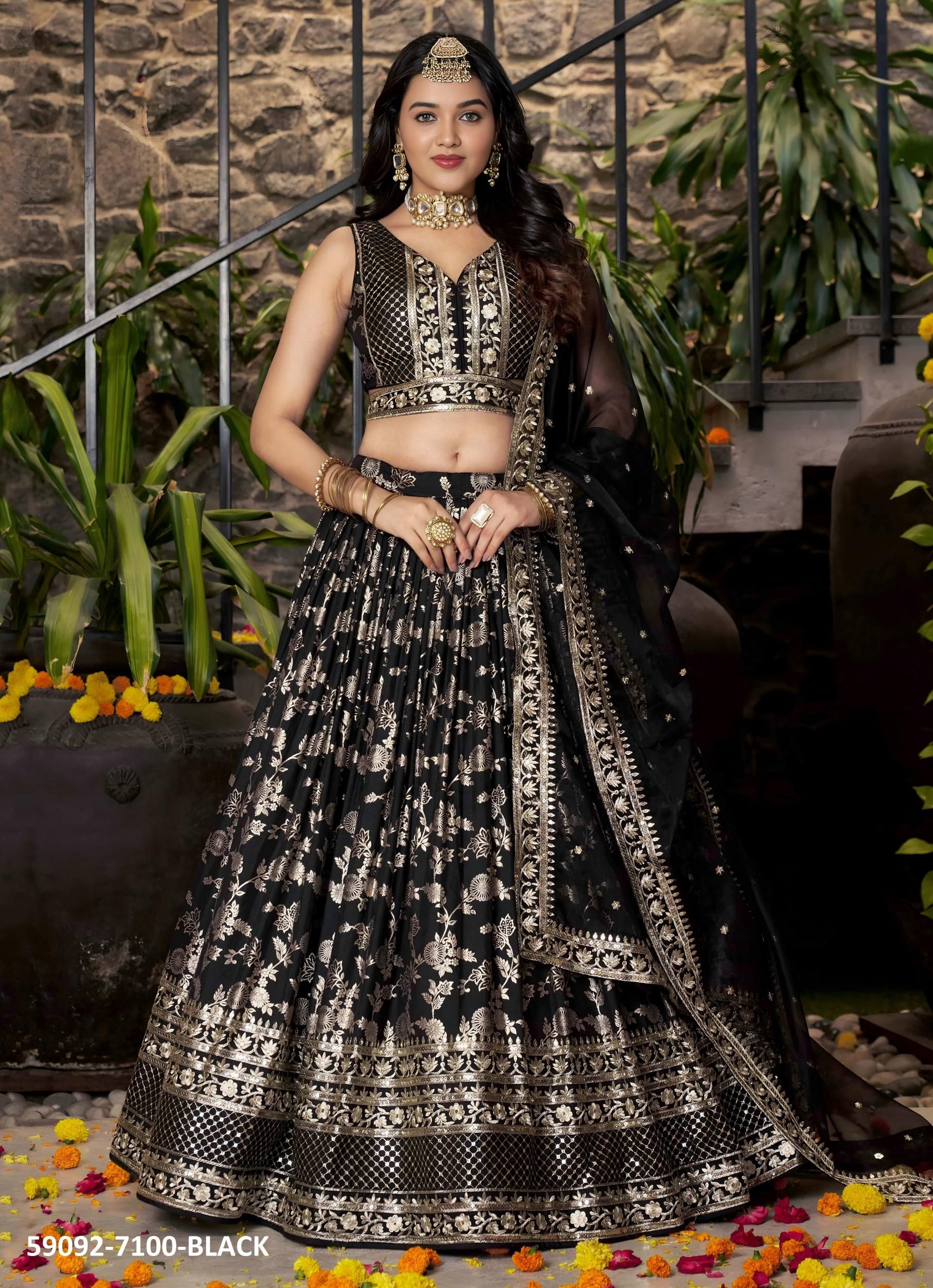 AMRAPALI - Catalog # 59092 (Set of 12 Semi-Stitched Lehengas) by Brand DESI MUSE AMRAPALI - Catalog # 59092 (Set of 12 Semi-Stitched Lehengas) by Brand DESI MUSE
