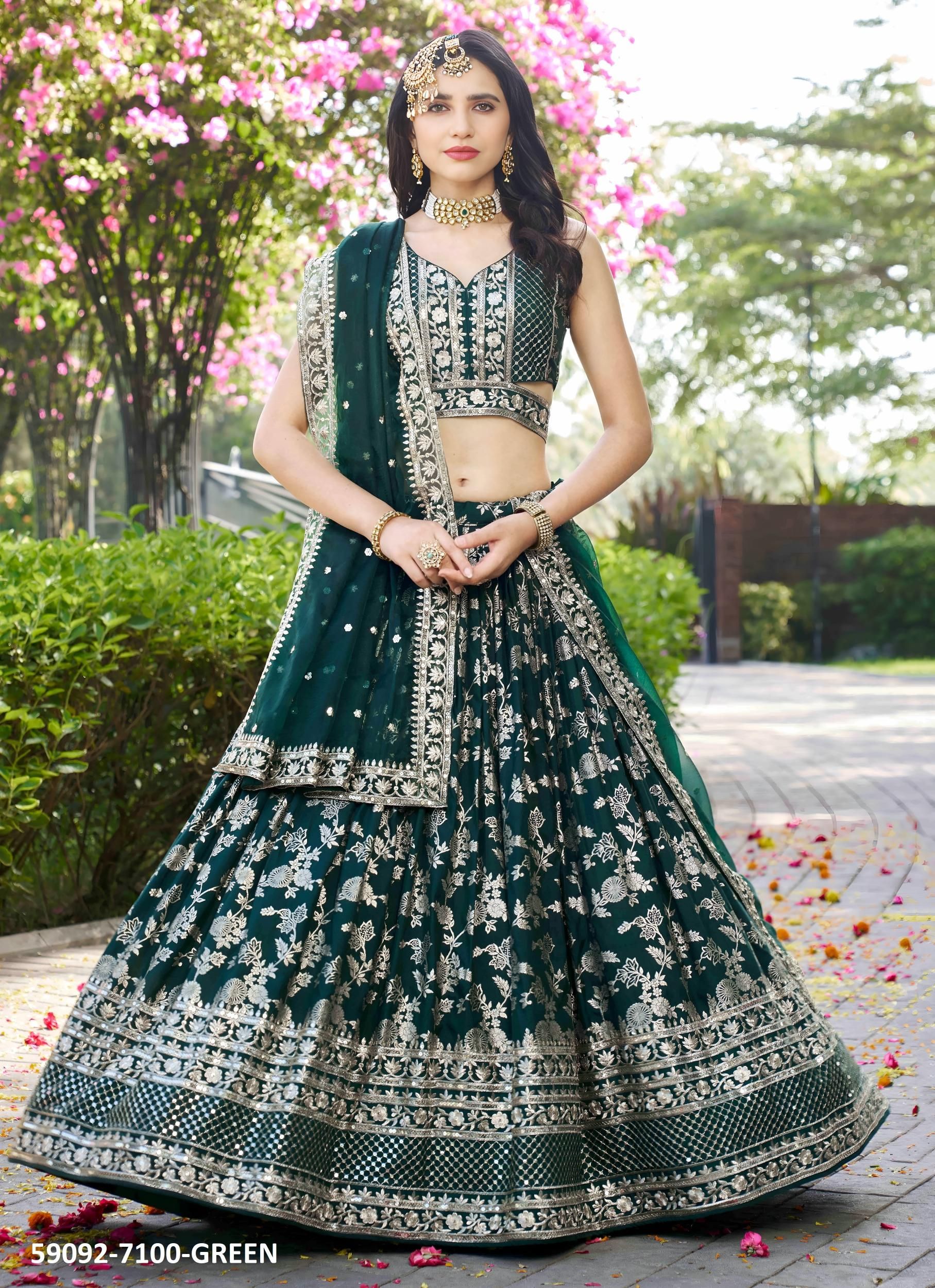 AMRAPALI - Catalog # 59092 (Set of 12 Semi-Stitched Lehengas) by Brand DESI MUSE AMRAPALI - Catalog # 59092 (Set of 12 Semi-Stitched Lehengas) by Brand DESI MUSE