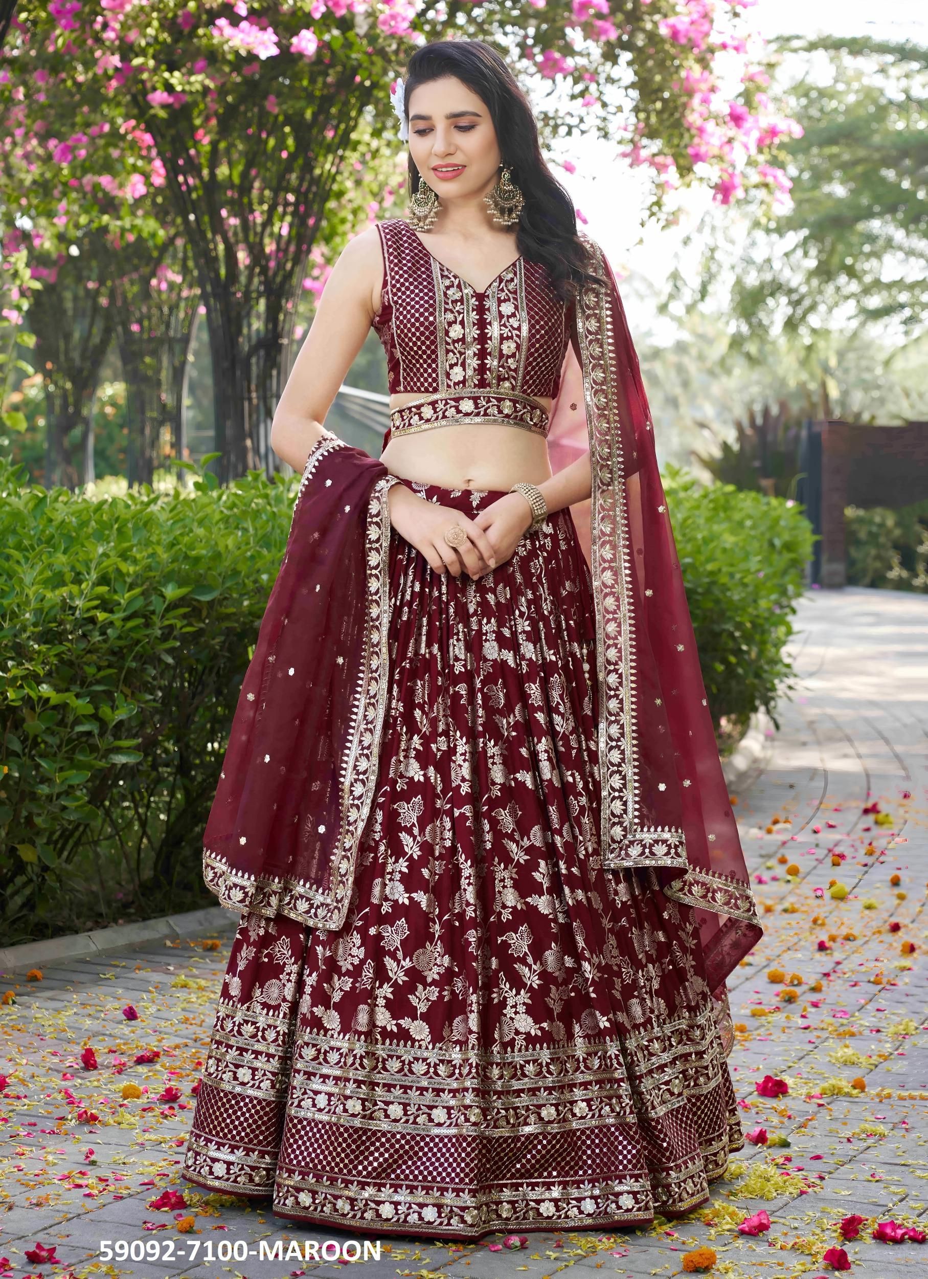 AMRAPALI - Catalog # 59092 (Set of 12 Semi-Stitched Lehengas) by Brand DESI MUSE AMRAPALI - Catalog # 59092 (Set of 12 Semi-Stitched Lehengas) by Brand DESI MUSE