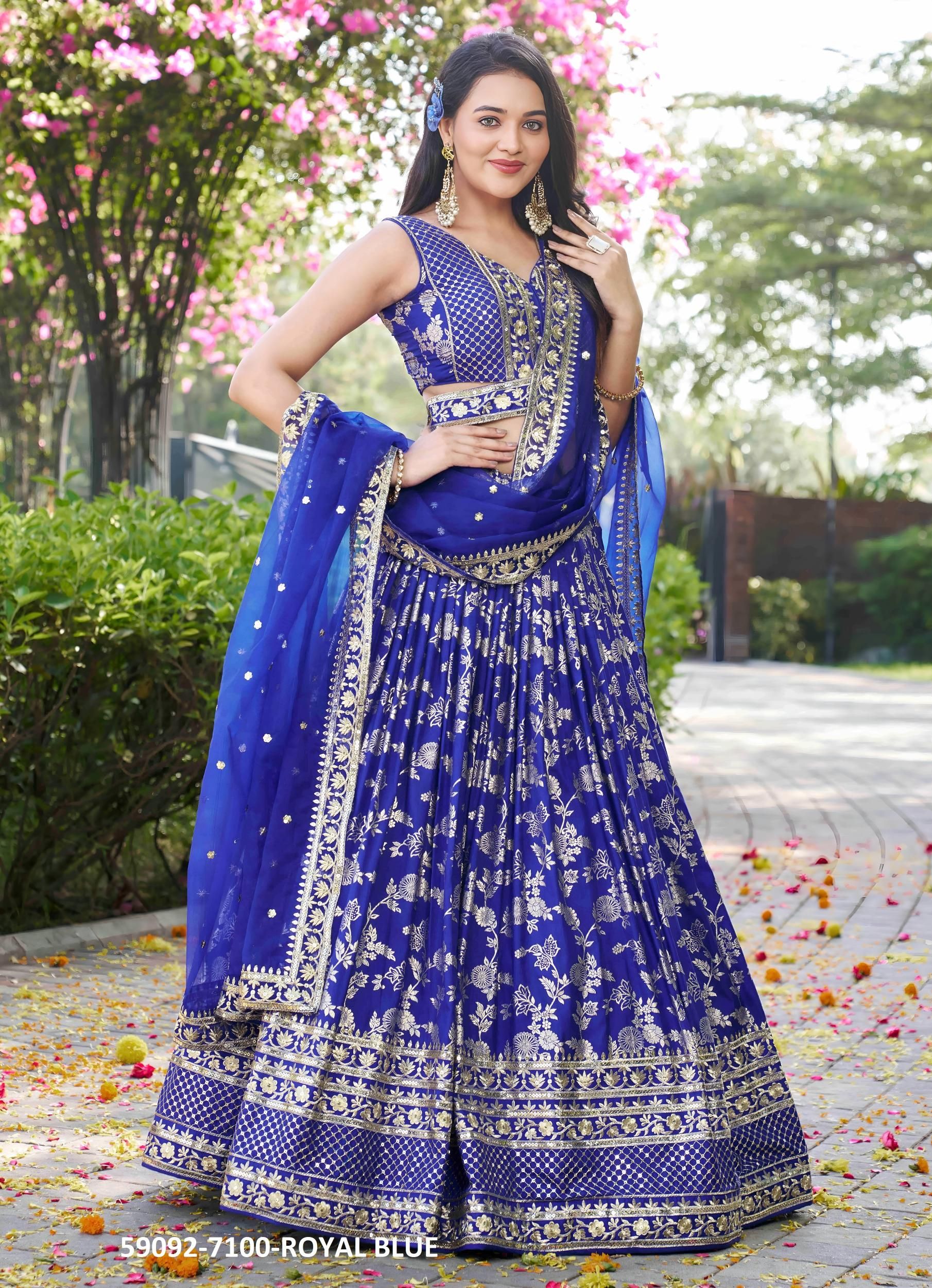 AMRAPALI - Catalog # 59092 (Set of 12 Semi-Stitched Lehengas) by Brand DESI MUSE AMRAPALI - Catalog # 59092 (Set of 12 Semi-Stitched Lehengas) by Brand DESI MUSE