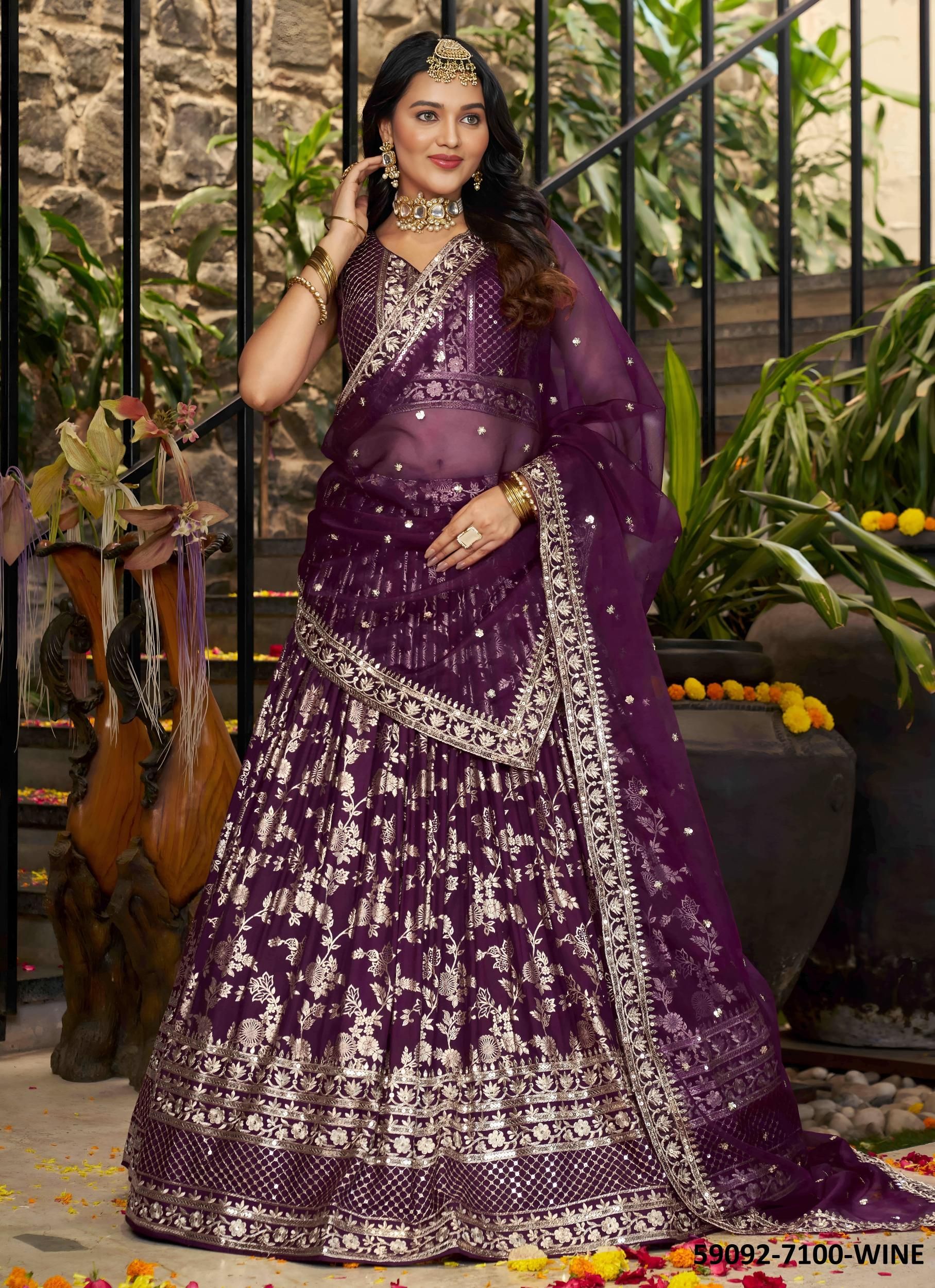 AMRAPALI - Catalog # 59092 (Set of 12 Semi-Stitched Lehengas) by Brand DESI MUSE AMRAPALI - Catalog # 59092 (Set of 12 Semi-Stitched Lehengas) by Brand DESI MUSE