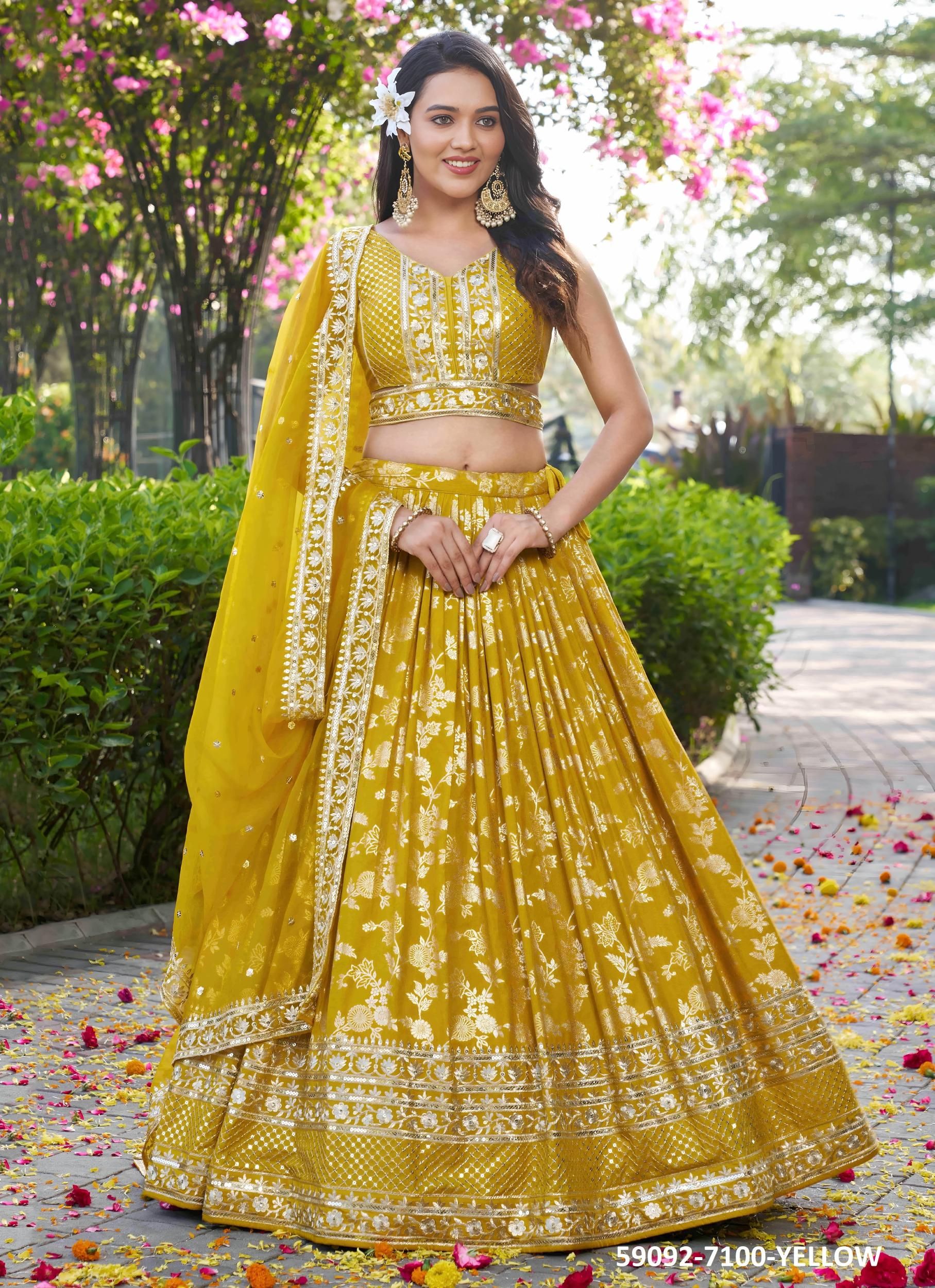 AMRAPALI - Catalog # 59092 (Set of 12 Semi-Stitched Lehengas) by Brand DESI MUSE AMRAPALI - Catalog # 59092 (Set of 12 Semi-Stitched Lehengas) by Brand DESI MUSE