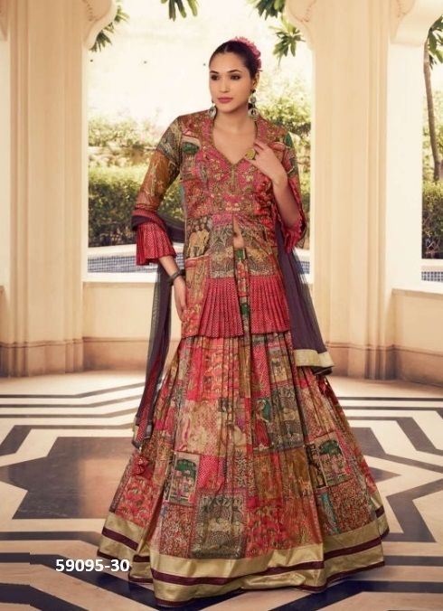 VISHNU LAKSHMI [WOMEN] - Catalog # 59095 (Set of 10 Indo-Western Outfits) by Brand KRESHVA