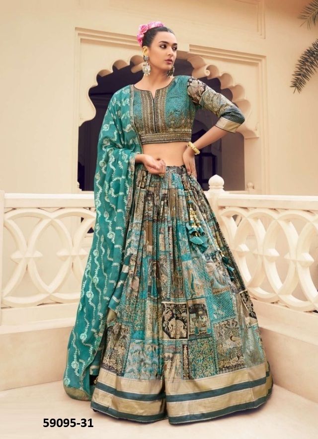 VISHNU LAKSHMI [WOMEN] - Catalog # 59095 (Set of 10 Indo-Western Outfits) by Brand KRESHVA