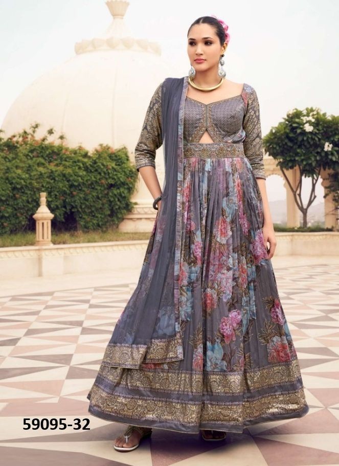 VISHNU LAKSHMI [WOMEN] - Catalog # 59095 (Set of 10 Indo-Western Outfits) by Brand KRESHVA