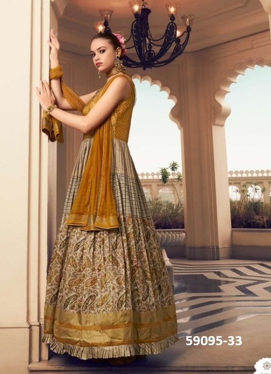 VISHNU LAKSHMI [WOMEN] - Catalog # 59095 (Set of 10 Indo-Western Outfits) by Brand KRESHVA