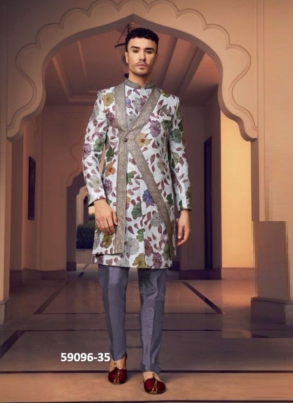 VISHNU LAKSHMI [MEN] - Catalog # 59096 (Set of 10 Men's Ethnic Wear) by Brand KRESHVA
