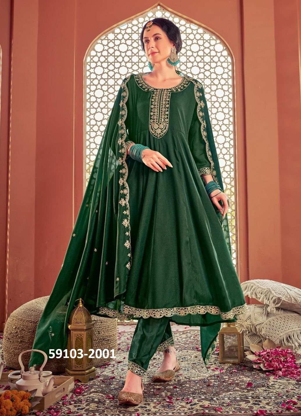 MUGAL 1 - Catalog # 59103 (Set of 4 Readymade Salwar Suits) by Brand ISAVASYAM MUGAL 1 - Catalog # 59103 (Set of 4 Readymade Salwar Suits) by Brand ISAVASYAM
