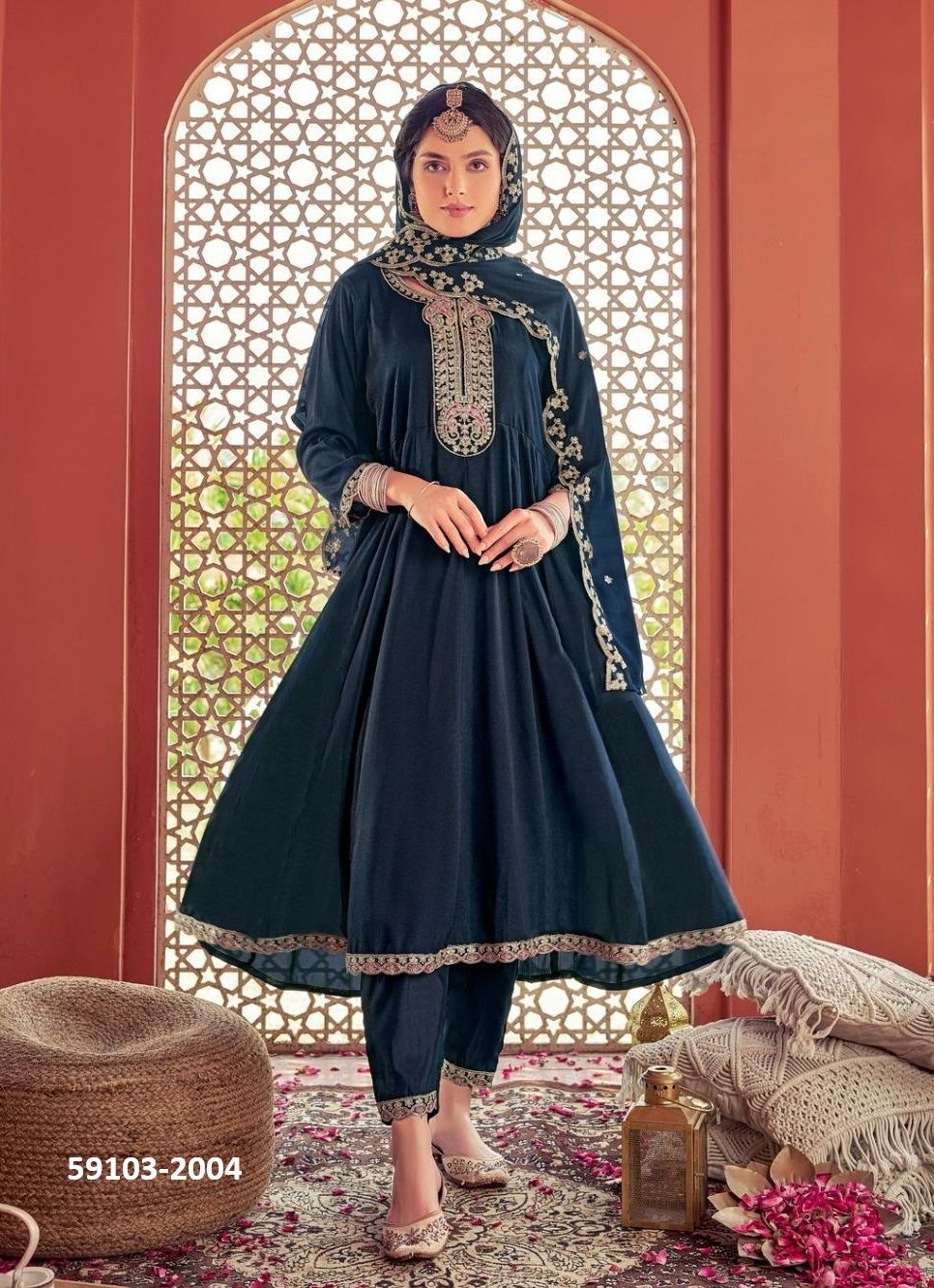 MUGAL 1 - Catalog # 59103 (Set of 4 Readymade Salwar Suits) by Brand ISAVASYAM MUGAL 1 - Catalog # 59103 (Set of 4 Readymade Salwar Suits) by Brand ISAVASYAM