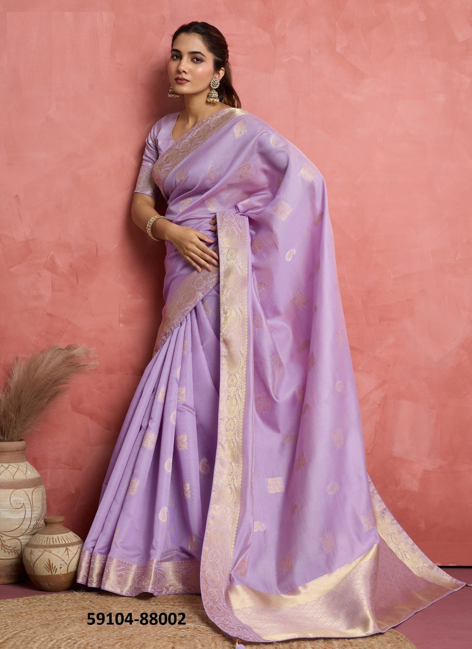 IVIRA - Catalog # 59104 (Set of 4 Sarees) by Brand S-ETHNIC LIFESTYLE