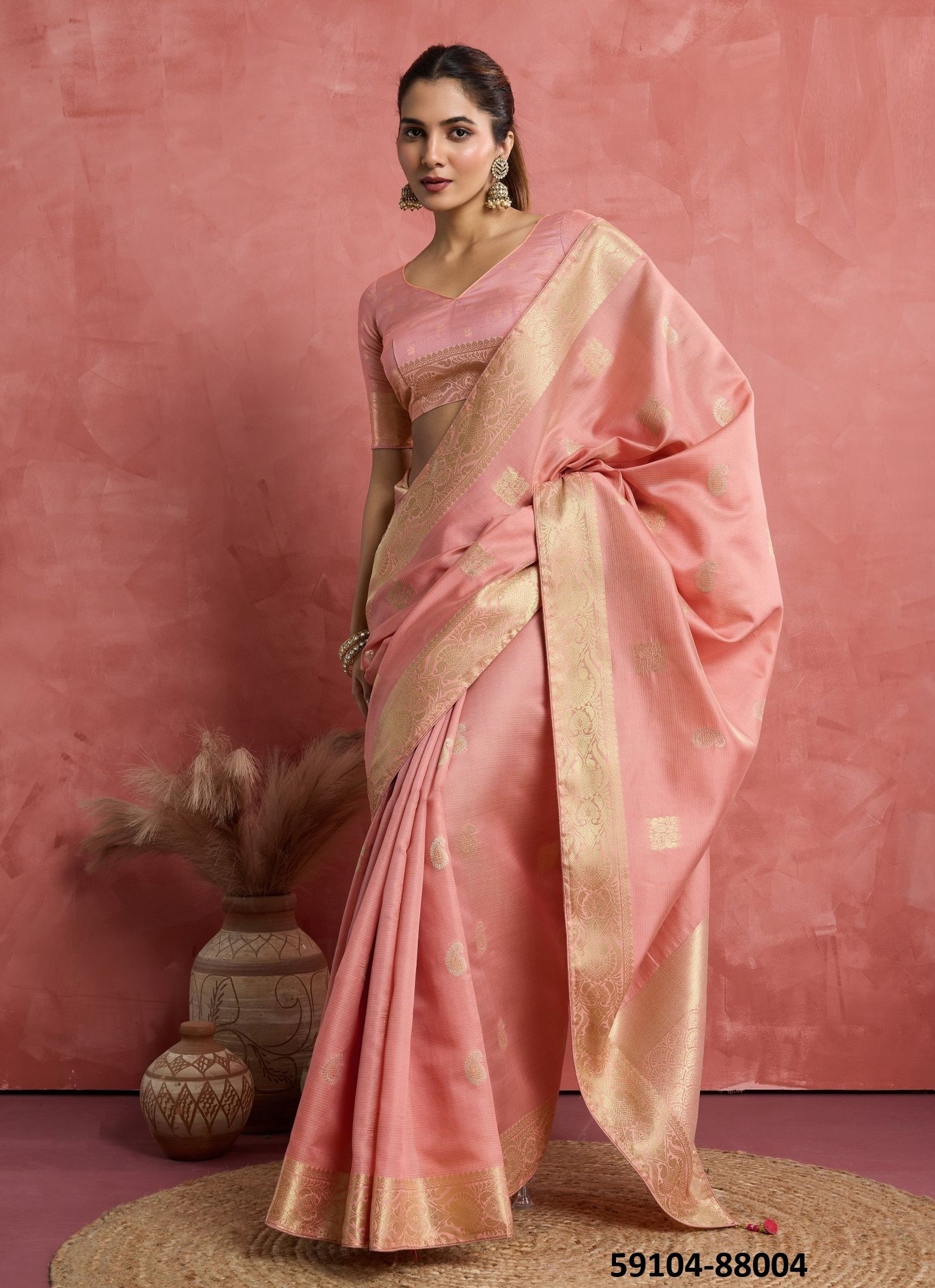IVIRA - Catalog # 59104 (Set of 4 Sarees) by Brand S-ETHNIC LIFESTYLE