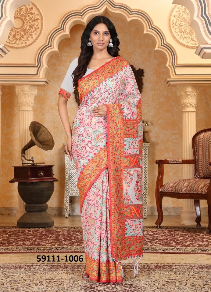 AYURVASTRA - Catalog # 59111 (Set of 6 Sarees) by Brand DESI MUSE