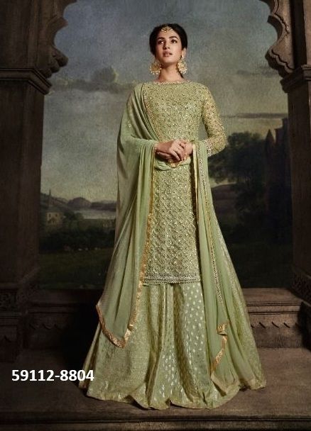 MOH COLOR PLUS - Catalog # 59112 (Set of 5 Semi-Stitched / Un-Stitched Suits) by Brand DESI MUSE