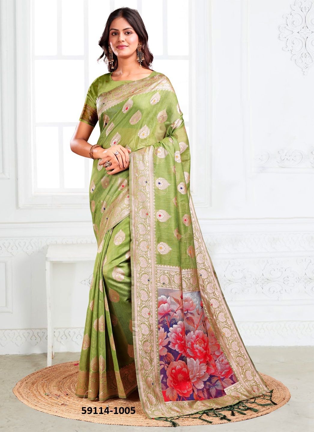 SUHANI - Catalog # 59114 (Set of 6 Sarees) by Brand DESI MUSE