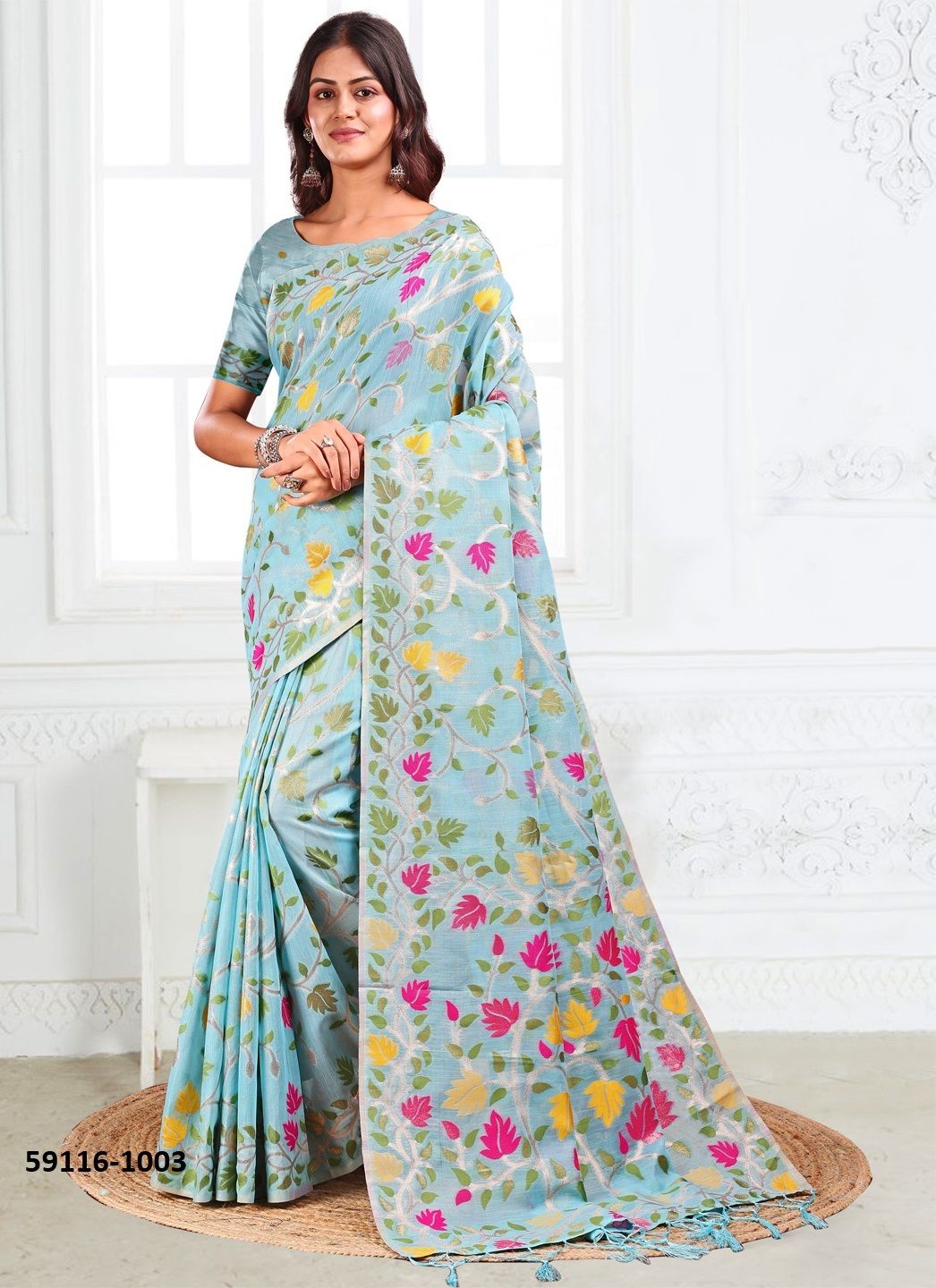 GULBAHAAR - Catalog # 59116 (Set of 6 Sarees) by Brand DESI MUSE