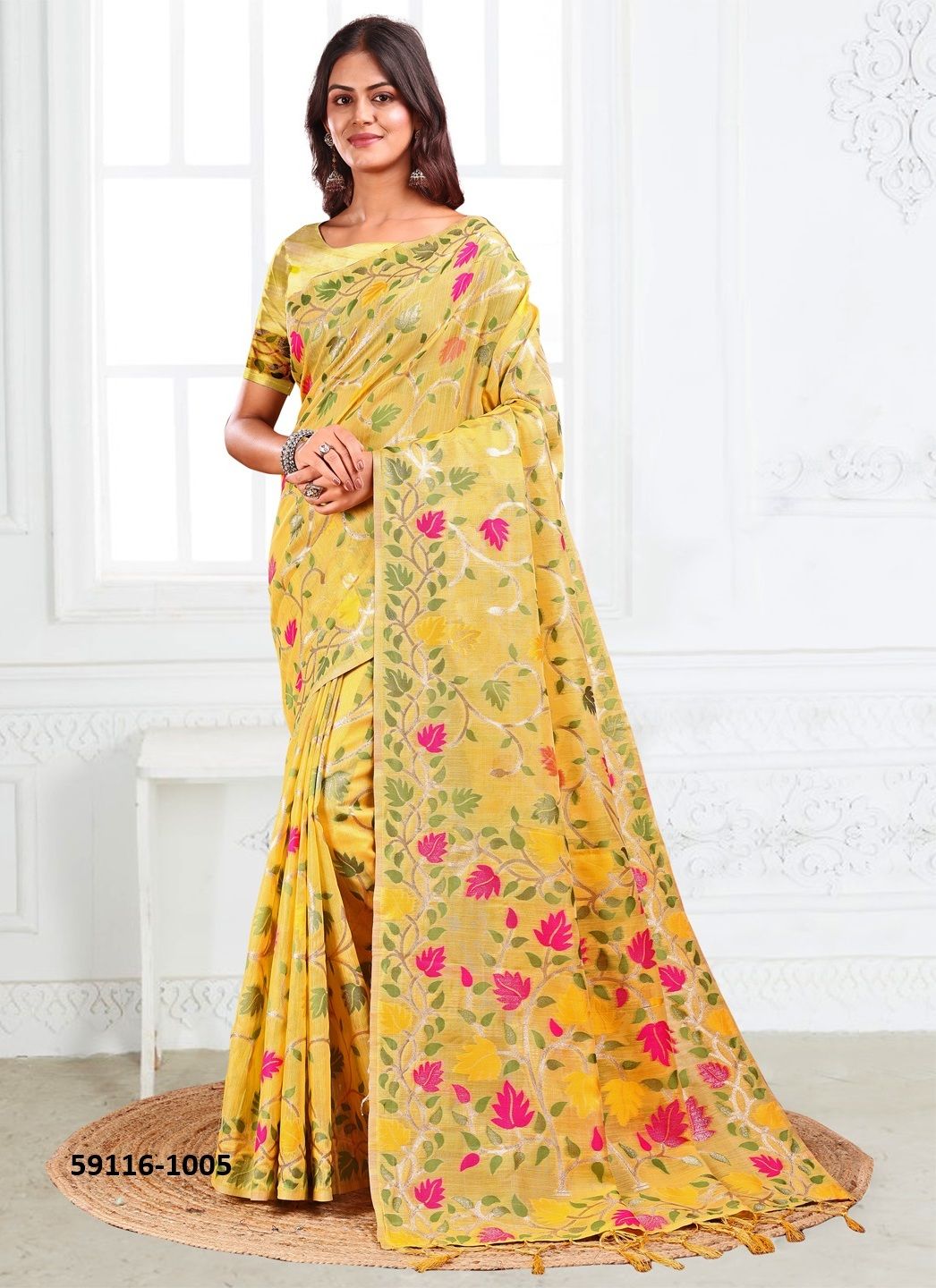 GULBAHAAR - Catalog # 59116 (Set of 6 Sarees) by Brand DESI MUSE