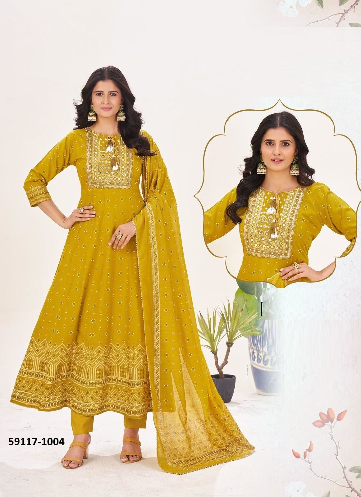 BAKU - Catalog # 59117 (Set of 6 Readymade Salwar Suits) by Brand BLUE HILLS BAKU - Catalog # 59117 (Set of 6 Readymade Salwar Suits) by Brand BLUE HILLS