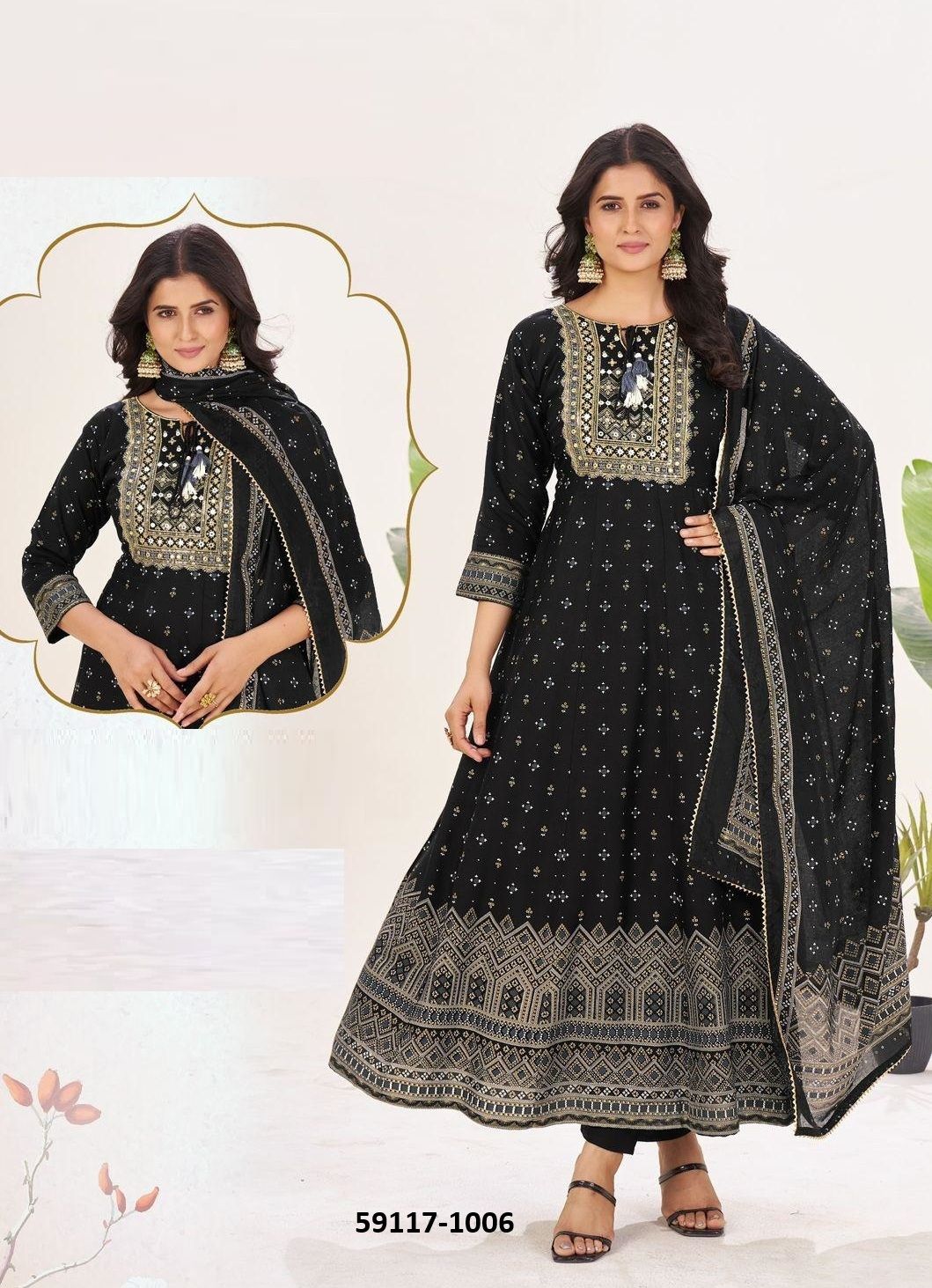 BAKU - Catalog # 59117 (Set of 6 Readymade Salwar Suits) by Brand BLUE HILLS BAKU - Catalog # 59117 (Set of 6 Readymade Salwar Suits) by Brand BLUE HILLS