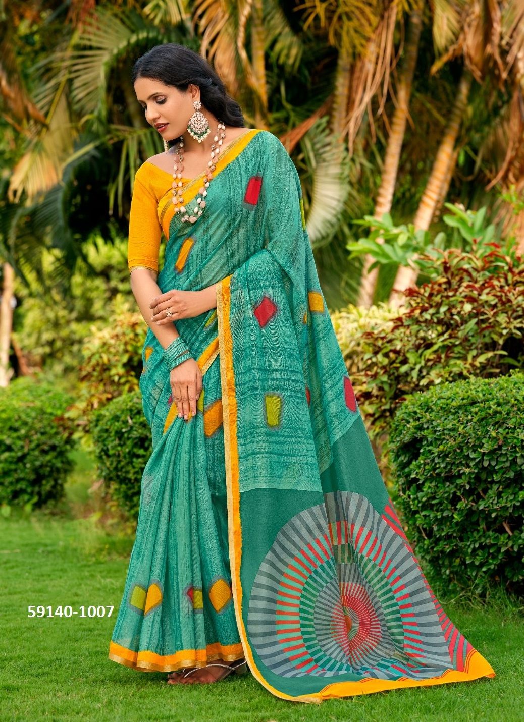 PURVI - Catalog # 59140 (Set of 10 Sarees) by Brand SR SAREES