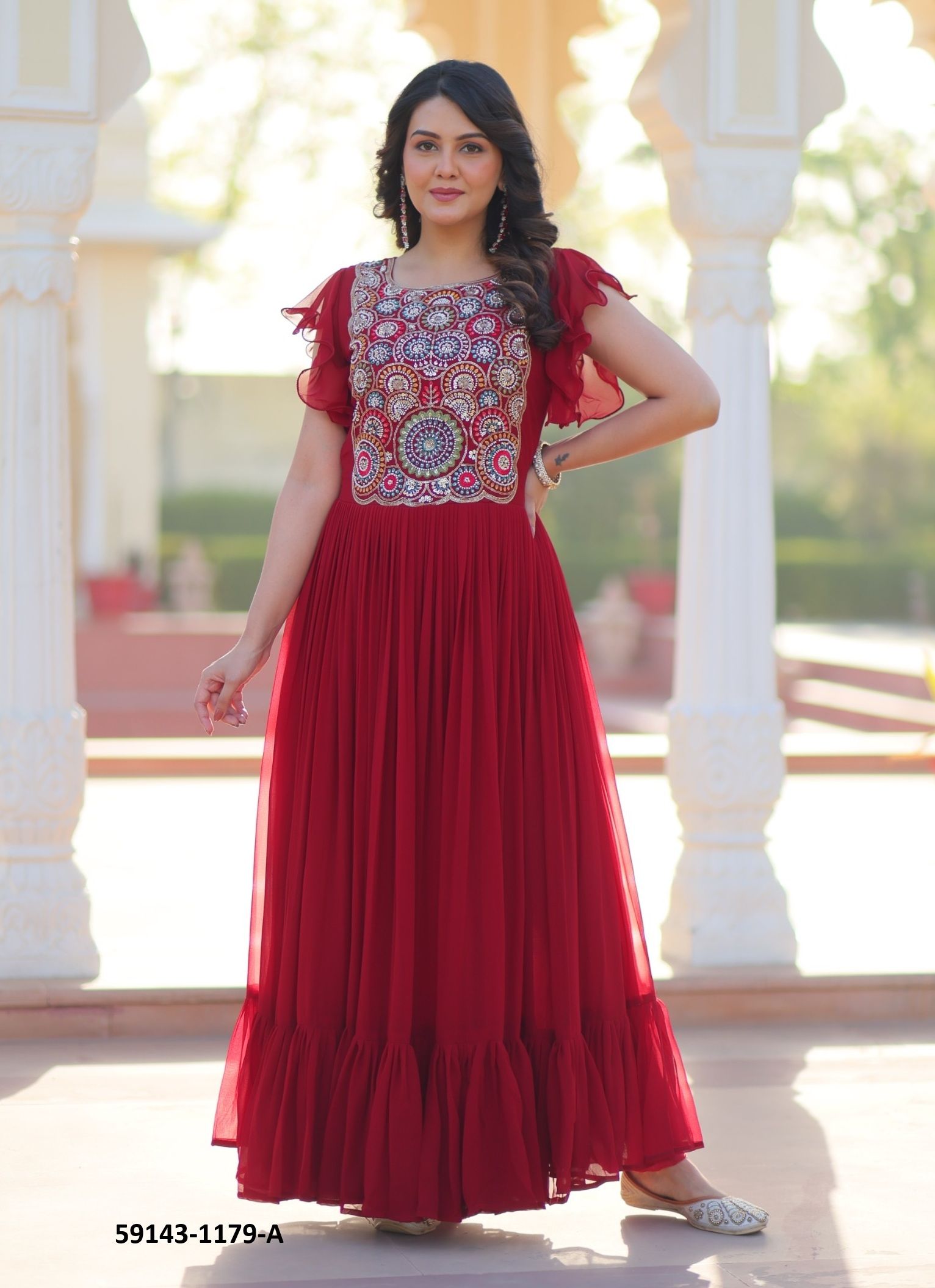 SERIES 1179 - Catalog # 59143 (Set of 2 Readymade Gowns) by Brand DESI MUSE SERIES 1179 - Catalog # 59143 (Set of 2 Readymade Gowns) by Brand DESI MUSE