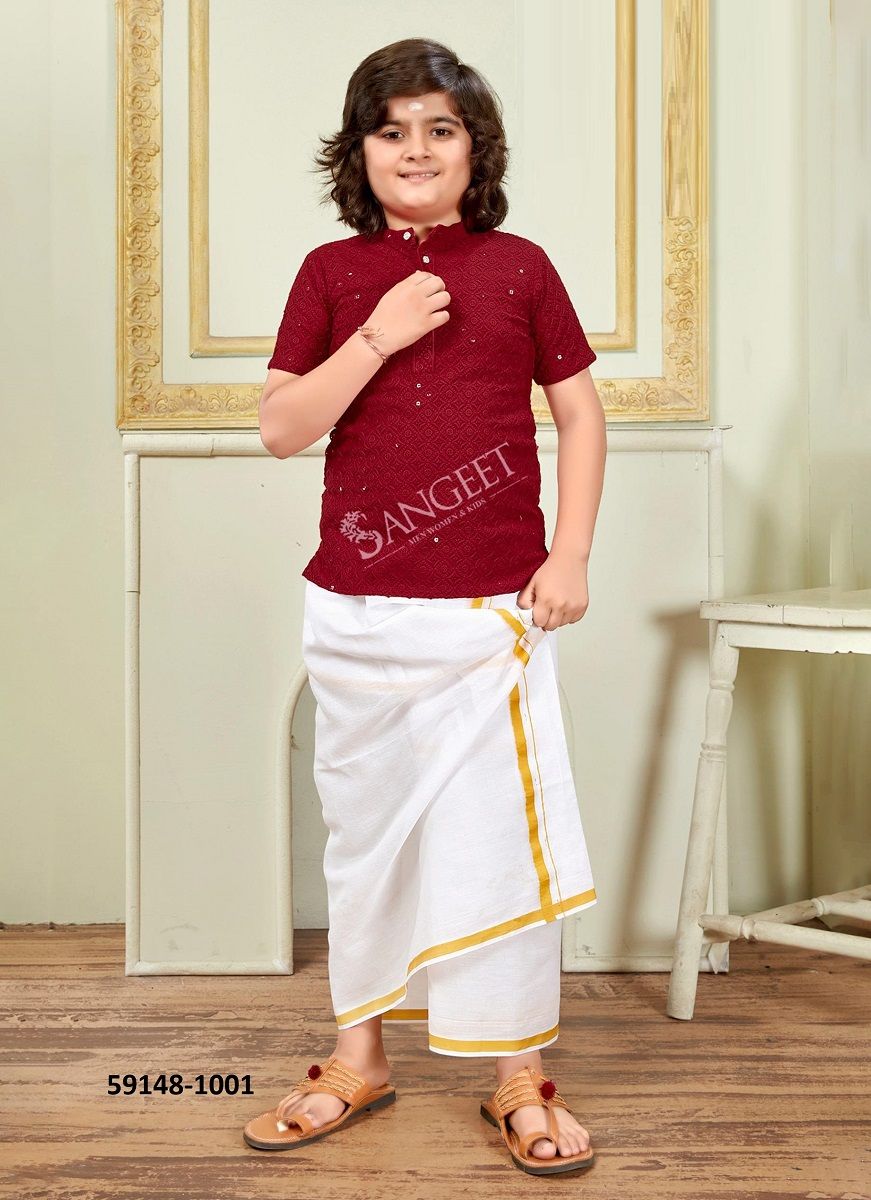 ROYAL SCHIFFLI - Catalog # 59148 (Set of 5 FATHER-SON COMBO) by Brand SANGEET