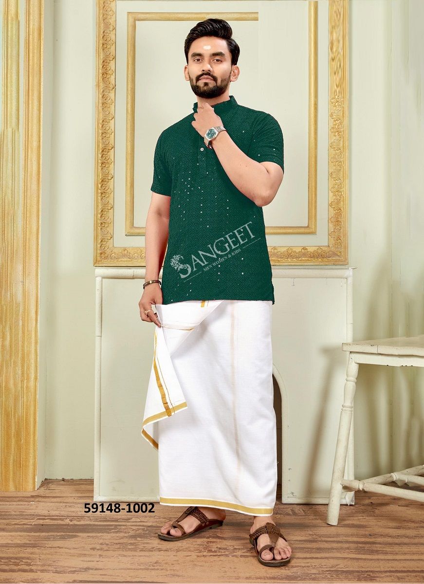 ROYAL SCHIFFLI - Catalog # 59148 (Set of 5 FATHER-SON COMBO) by Brand SANGEET