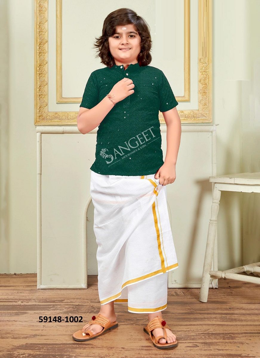 ROYAL SCHIFFLI - Catalog # 59148 (Set of 5 FATHER-SON COMBO) by Brand SANGEET