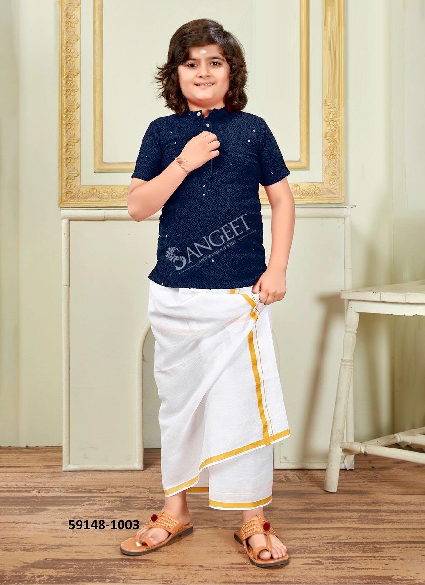 ROYAL SCHIFFLI - Catalog # 59148 (Set of 5 FATHER-SON COMBO) by Brand SANGEET