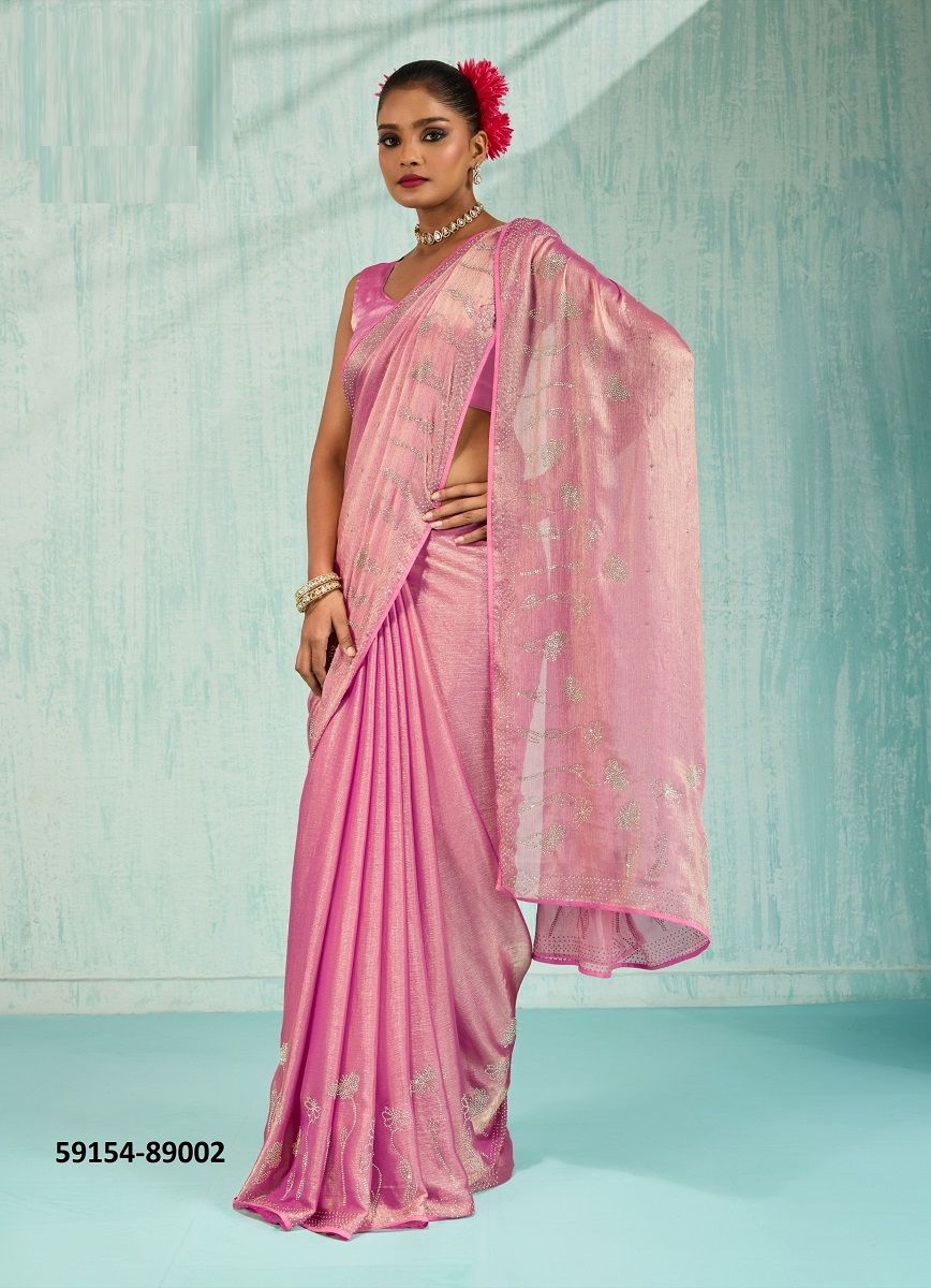 KIYANAAH - Catalog # 59154 (Set of 4 Sarees) by Brand S-ETHNIC LIFESTYLE