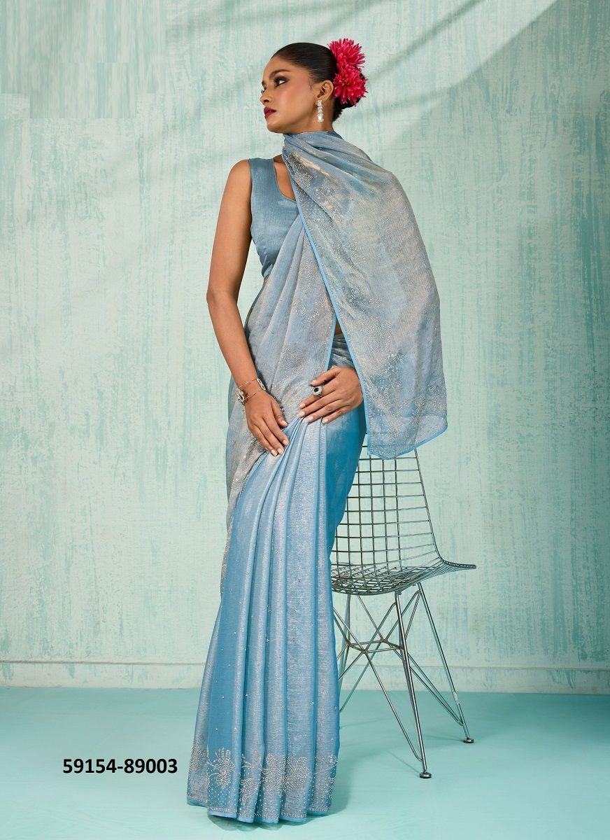 KIYANAAH - Catalog # 59154 (Set of 4 Sarees) by Brand S-ETHNIC LIFESTYLE