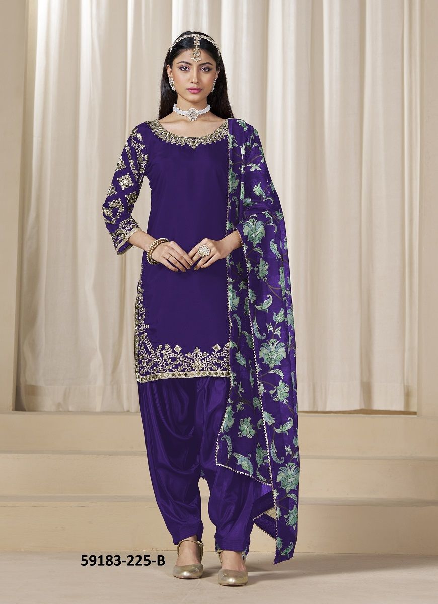 AANAYA 225 - Catalog # 59183 (Set of 4 Semi-Stitched / Un-Stitched Suits) by Brand DESI MUSE AANAYA 225 - Catalog # 59183 (Set of 4 Semi-Stitched / Un-Stitched Suits) by Brand DESI MUSE