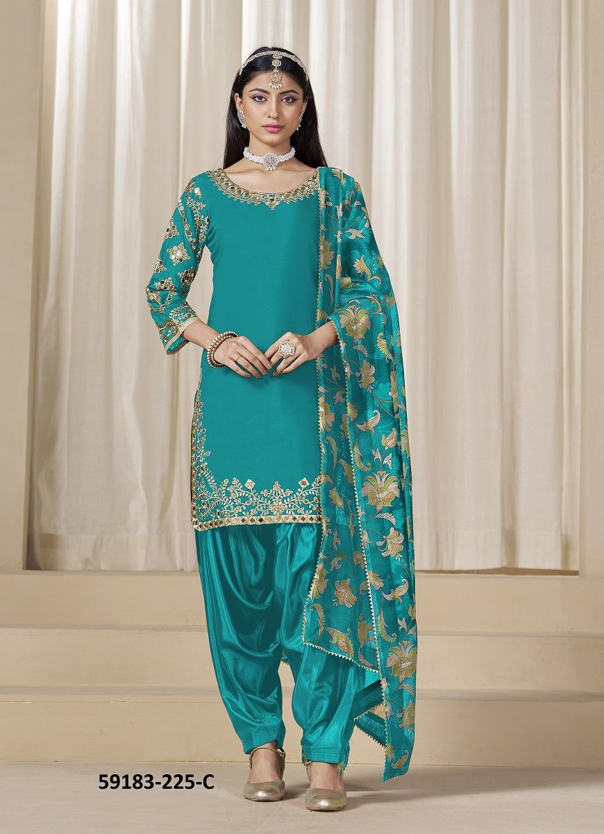 AANAYA 225 - Catalog # 59183 (Set of 4 Semi-Stitched / Un-Stitched Suits) by Brand DESI MUSE AANAYA 225 - Catalog # 59183 (Set of 4 Semi-Stitched / Un-Stitched Suits) by Brand DESI MUSE