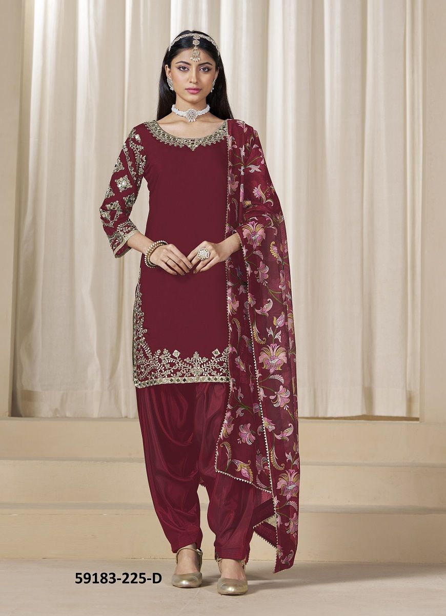 AANAYA 225 - Catalog # 59183 (Set of 4 Semi-Stitched / Un-Stitched Suits) by Brand DESI MUSE AANAYA 225 - Catalog # 59183 (Set of 4 Semi-Stitched / Un-Stitched Suits) by Brand DESI MUSE