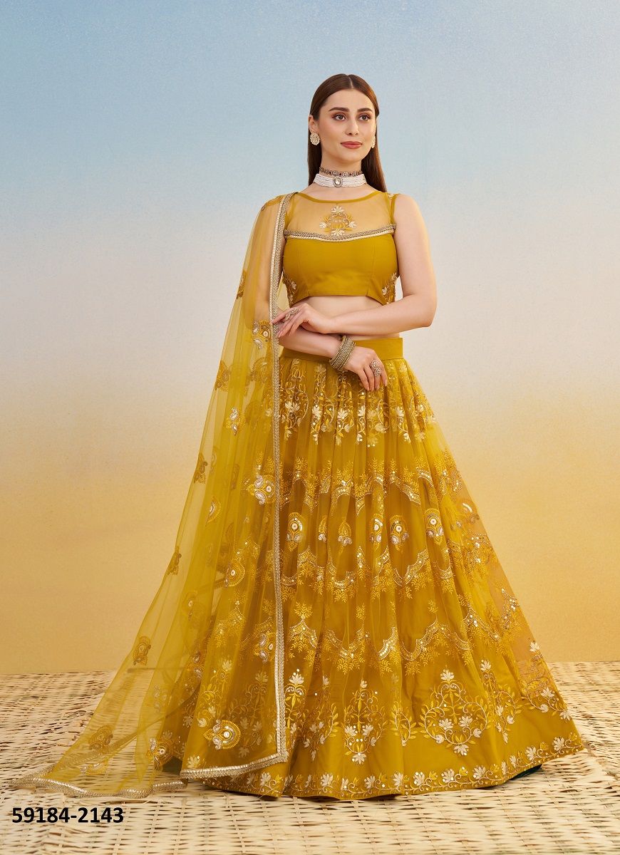 KELAYA 9 - Catalog # 59184 (Set of 5 Semi-Stitched Lehengas) by Brand NARAYANI FASHION HOUSE