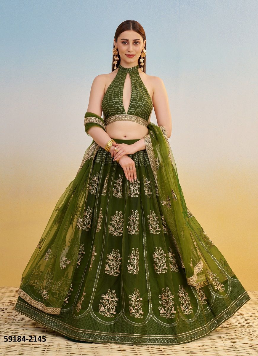 KELAYA 9 - Catalog # 59184 (Set of 5 Semi-Stitched Lehengas) by Brand NARAYANI FASHION HOUSE