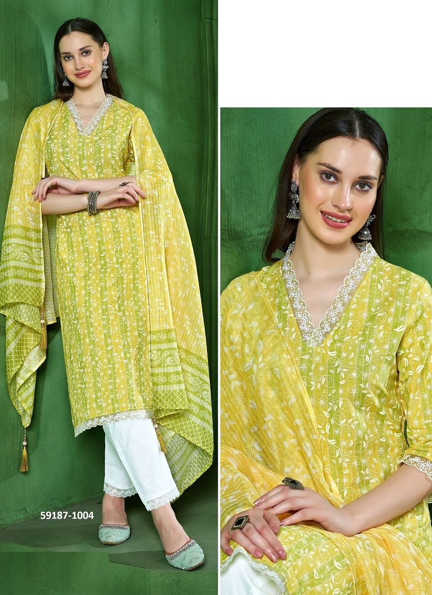 INAYAT - Catalog # 59187 (Set of 7 SIZE-SETS [Readymade Salwar Suits]) by Brand POONAM DESIGNER