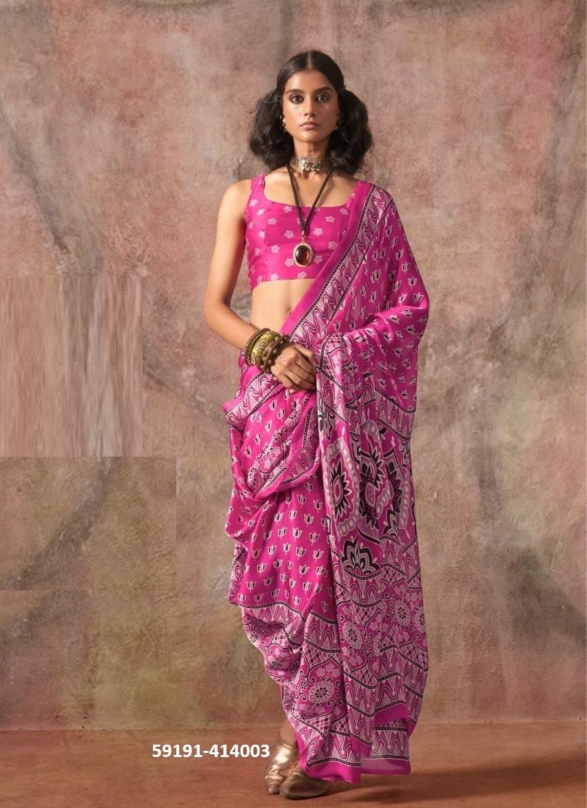 KHOJ - Catalog # 59191 (Set of 10 Sarees) by Brand RAJTEX FABRICS