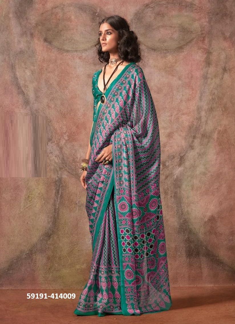 KHOJ - Catalog # 59191 (Set of 10 Sarees) by Brand RAJTEX FABRICS