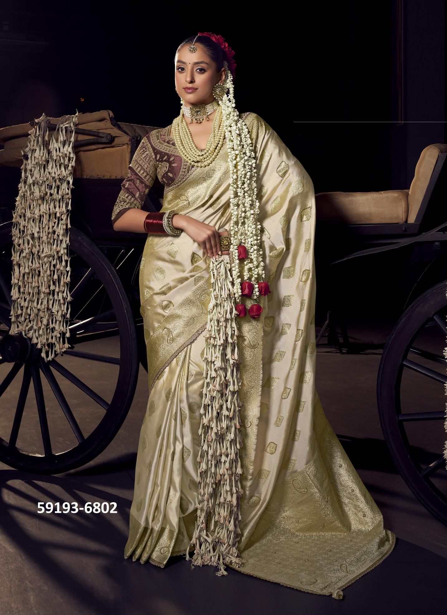 KESHA - Catalog # 59193 (Set of 5 Sarees) by Brand KIRA FASHIONS