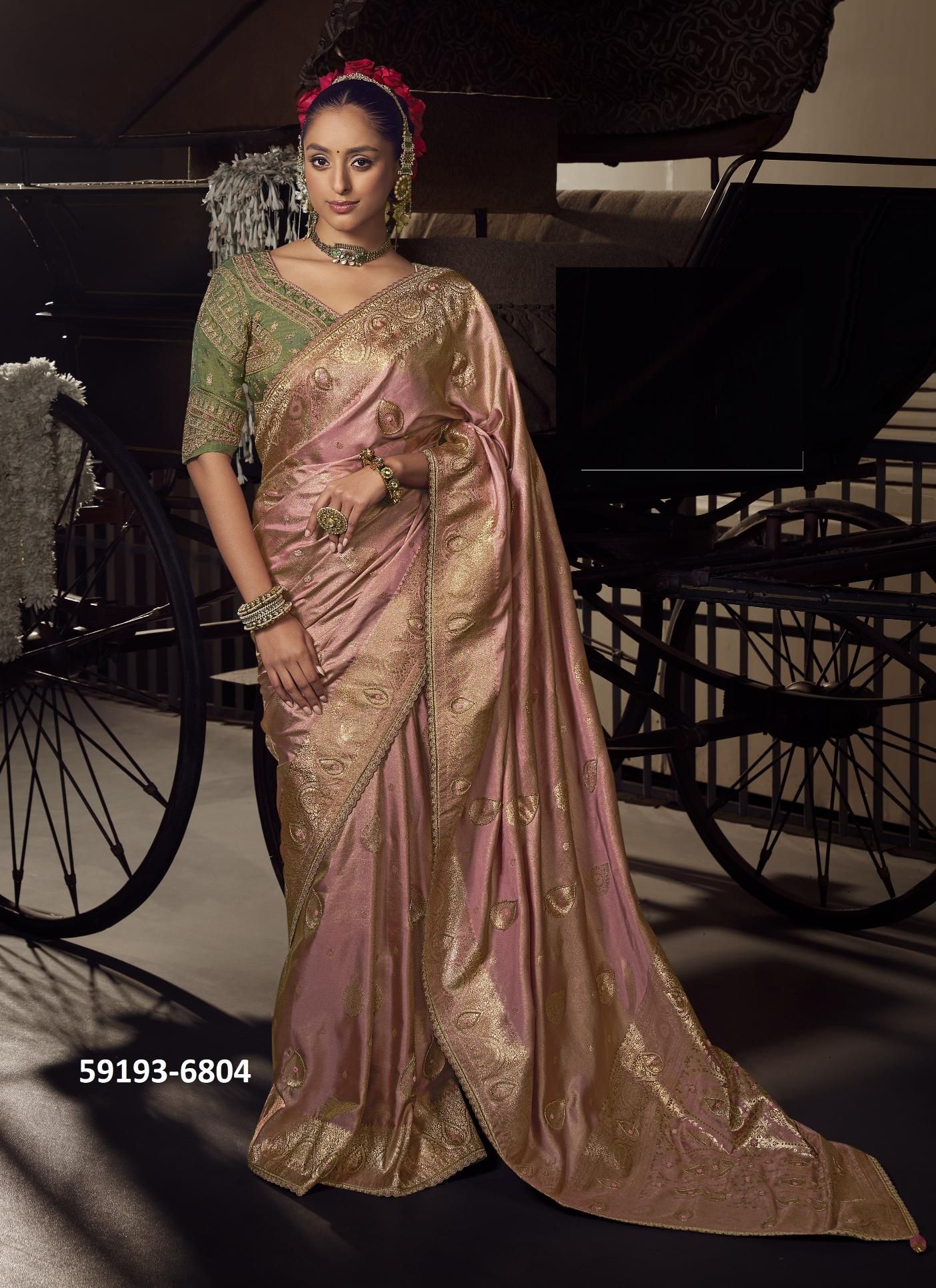 KESHA - Catalog # 59193 (Set of 5 Sarees) by Brand KIRA FASHIONS