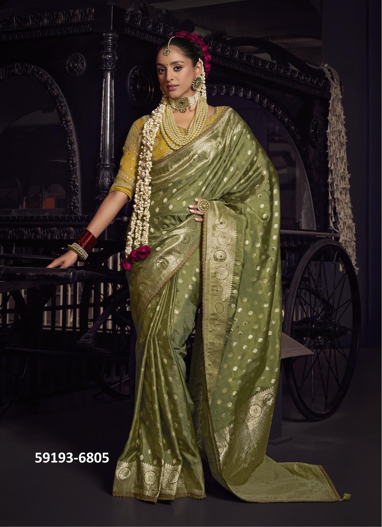 KESHA - Catalog # 59193 (Set of 5 Sarees) by Brand KIRA FASHIONS