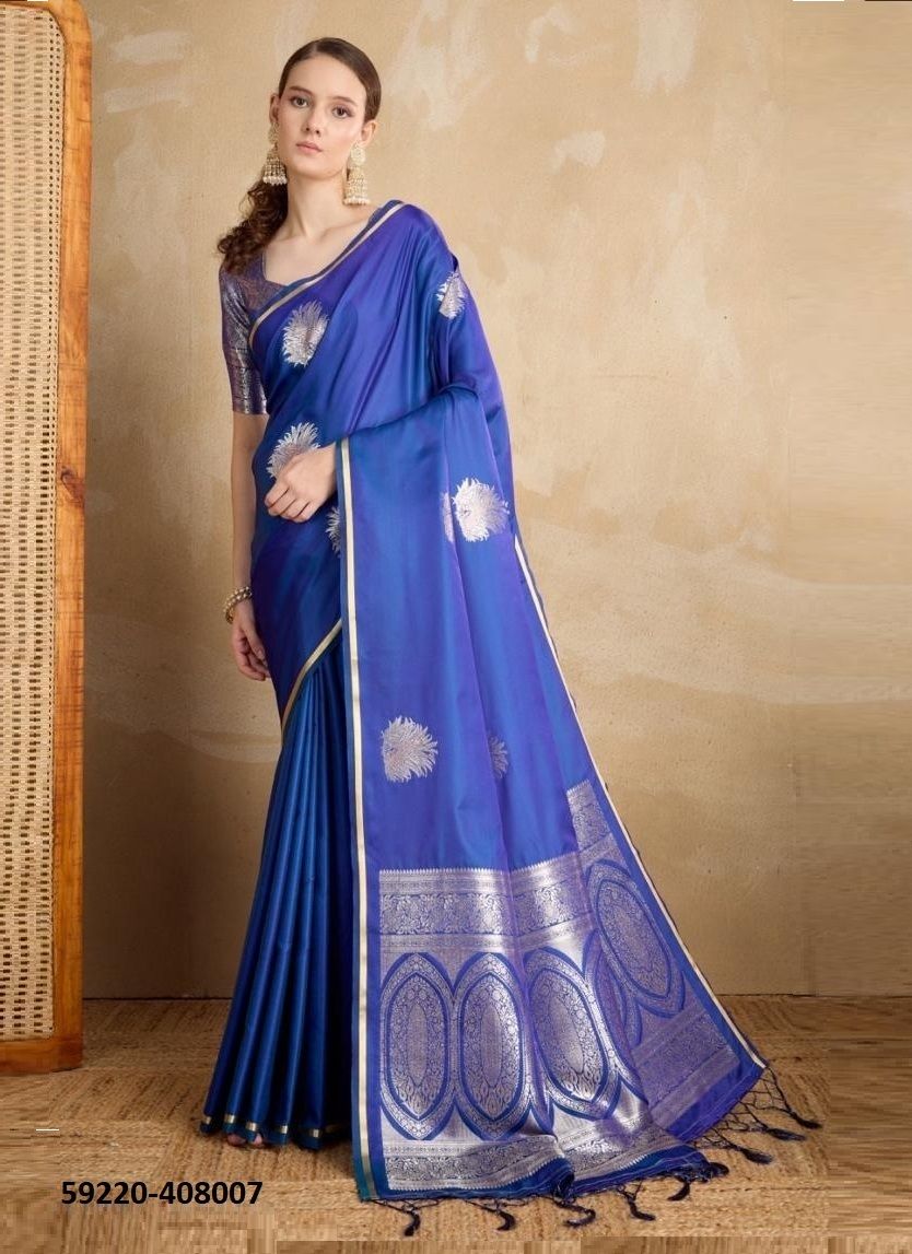 KANTHAKALA PANTHER - Catalog # 59220 (Set of 5 Sarees) by Brand RAJTEX FABRICS