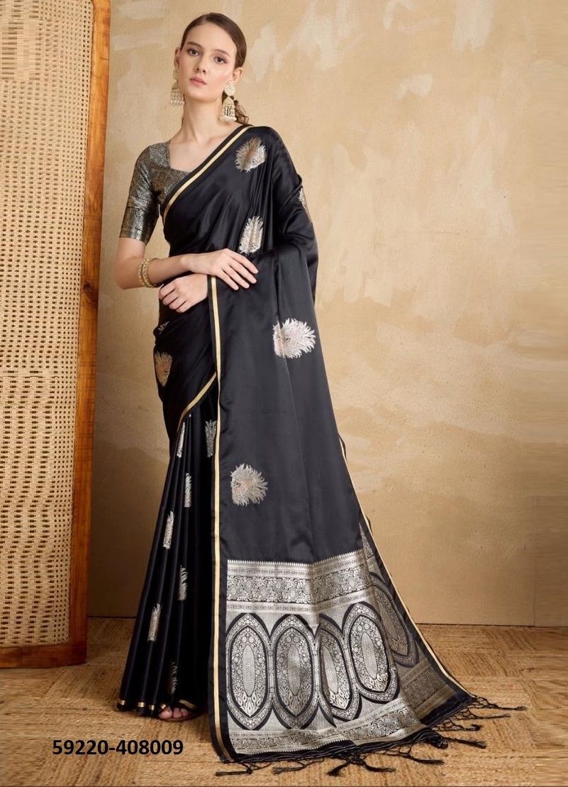 KANTHAKALA PANTHER - Catalog # 59220 (Set of 5 Sarees) by Brand RAJTEX FABRICS