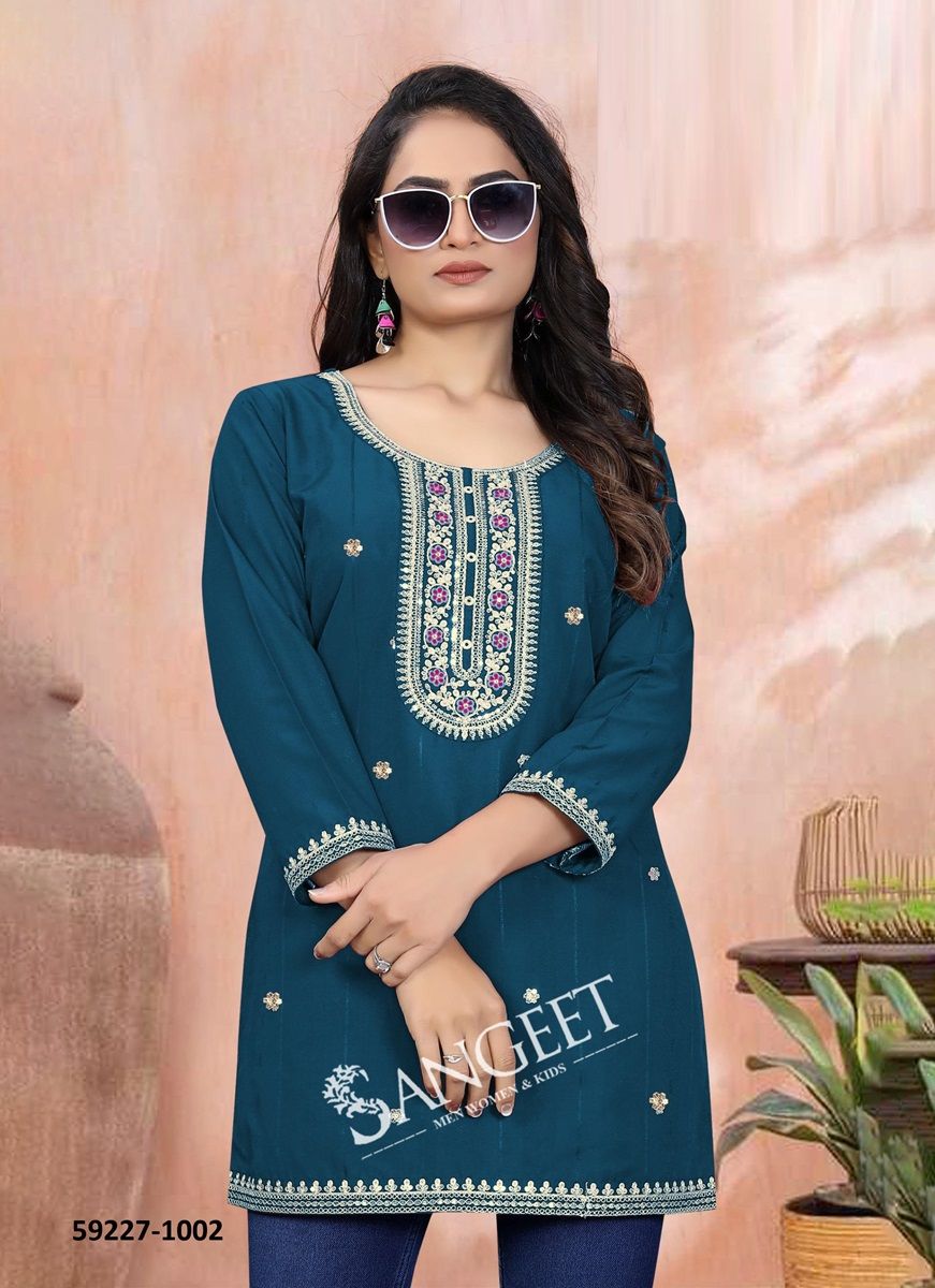 RAMNA 2 - Catalog # 59227 (Set of 8 Readymade Women's Kurtis / Tops) by Brand SANGEET RAMNA 2 - Catalog # 59227 (Set of 8 Readymade Women's Kurtis / Tops) by Brand SANGEET