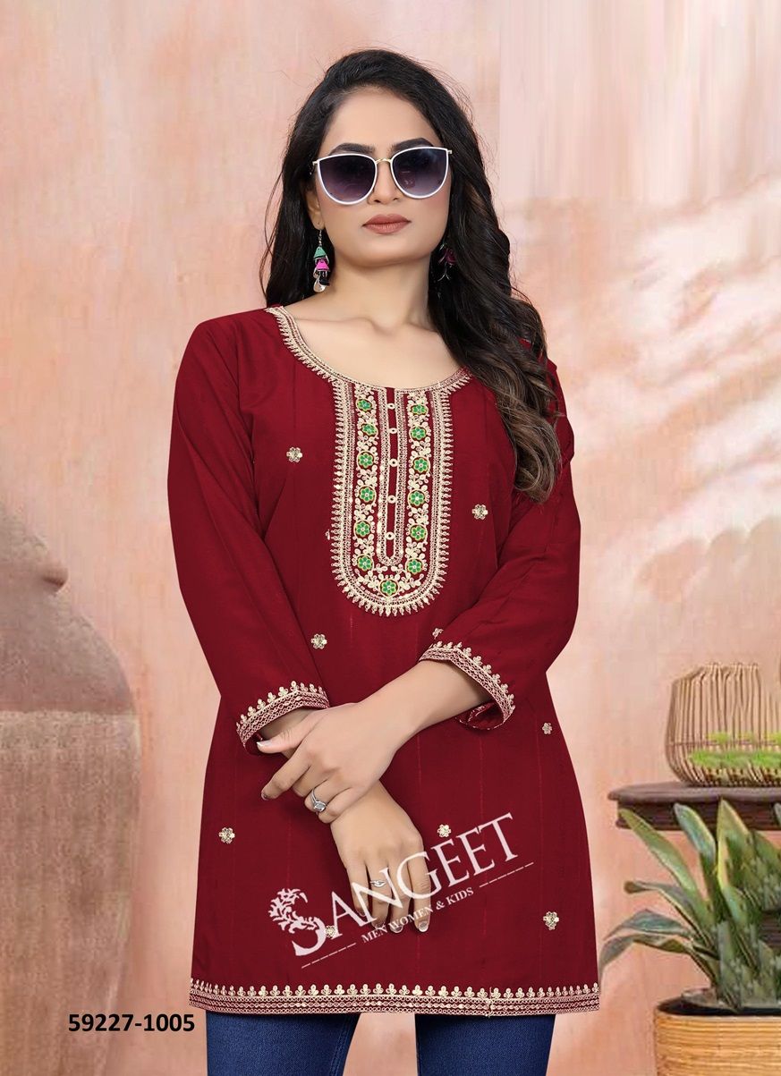 RAMNA 2 - Catalog # 59227 (Set of 8 Readymade Women's Kurtis / Tops) by Brand SANGEET RAMNA 2 - Catalog # 59227 (Set of 8 Readymade Women's Kurtis / Tops) by Brand SANGEET