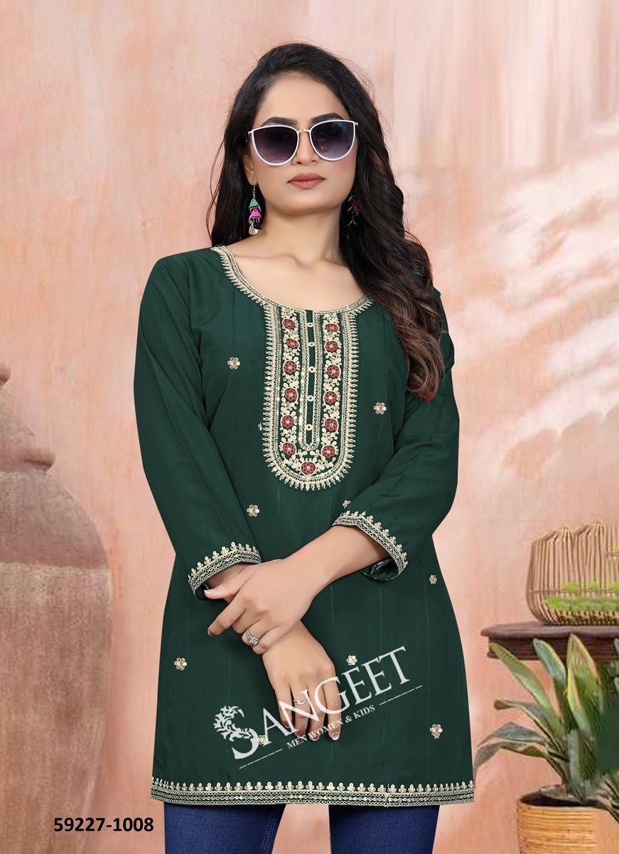 RAMNA 2 - Catalog # 59227 (Set of 8 Readymade Women's Kurtis / Tops) by Brand SANGEET RAMNA 2 - Catalog # 59227 (Set of 8 Readymade Women's Kurtis / Tops) by Brand SANGEET