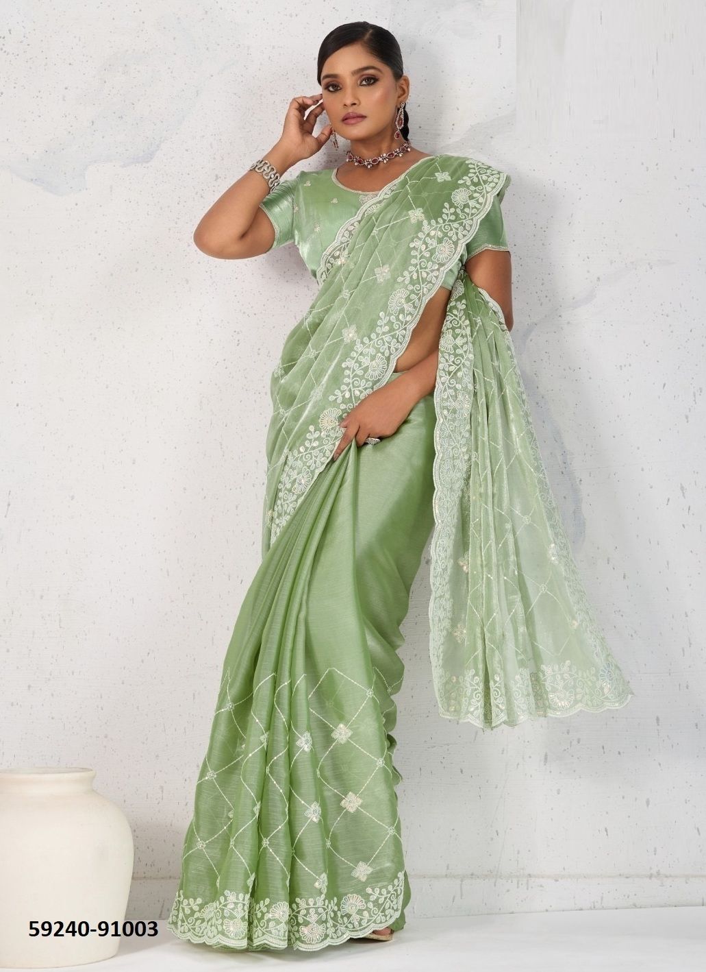 AAYRAAH - Catalog # 59240 (Set of 4 Sarees) by Brand S-ETHNIC LIFESTYLE