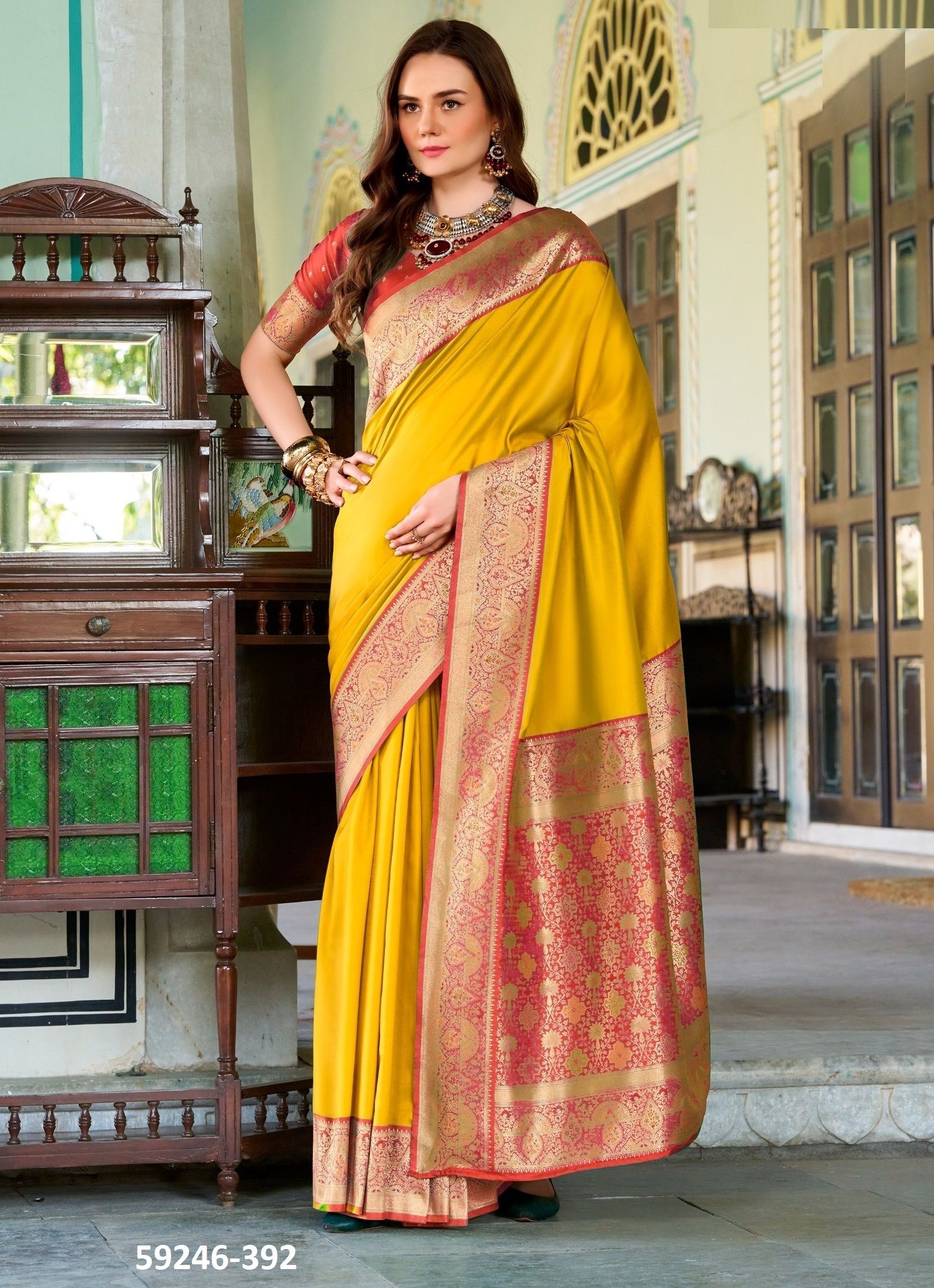 CHANDAN SILK - Catalog # 59246 (Set of 8 Sarees) by Brand SERENGETI