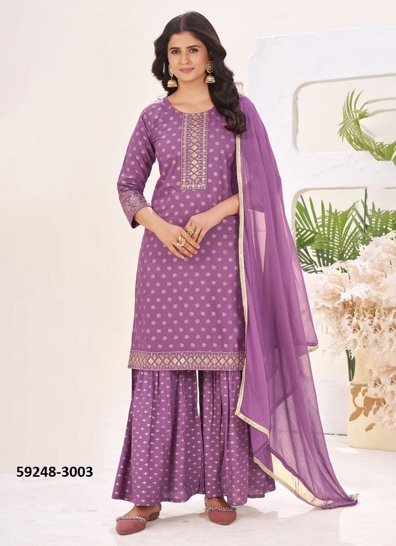 CHAND 3 - Catalog # 59248 (Set of 6 Readymade Salwar Suits) by Brand BLUE HILLS CHAND 3 - Catalog # 59248 (Set of 6 Readymade Salwar Suits) by Brand BLUE HILLS