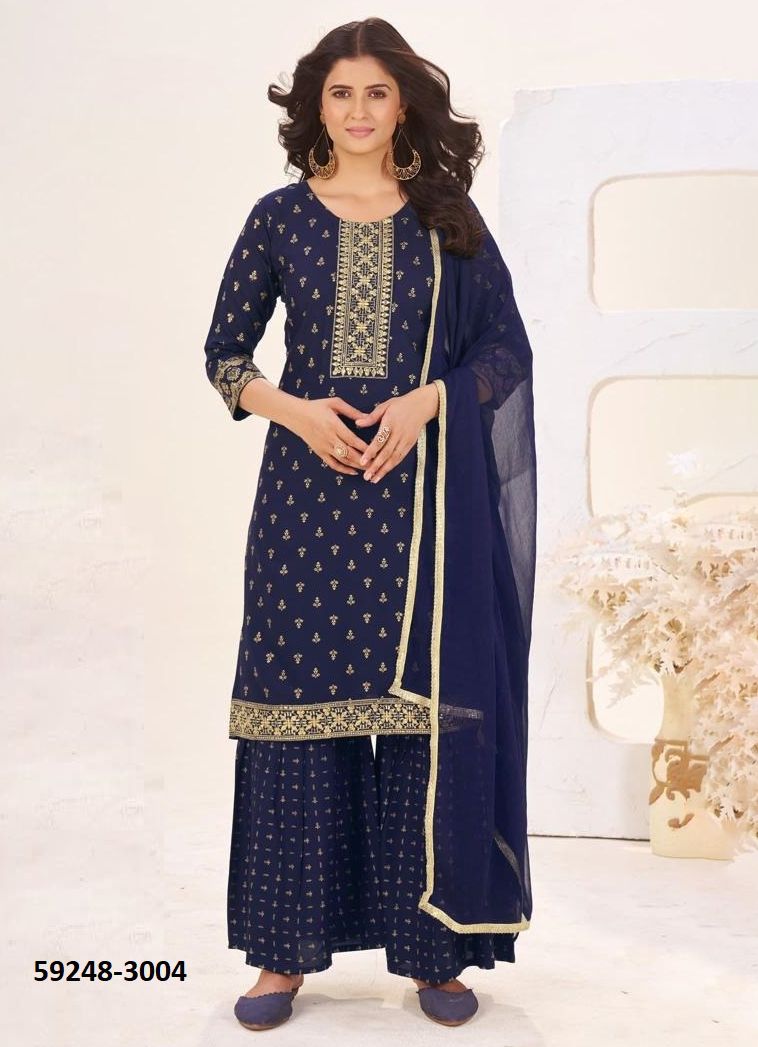CHAND 3 - Catalog # 59248 (Set of 6 Readymade Salwar Suits) by Brand BLUE HILLS CHAND 3 - Catalog # 59248 (Set of 6 Readymade Salwar Suits) by Brand BLUE HILLS